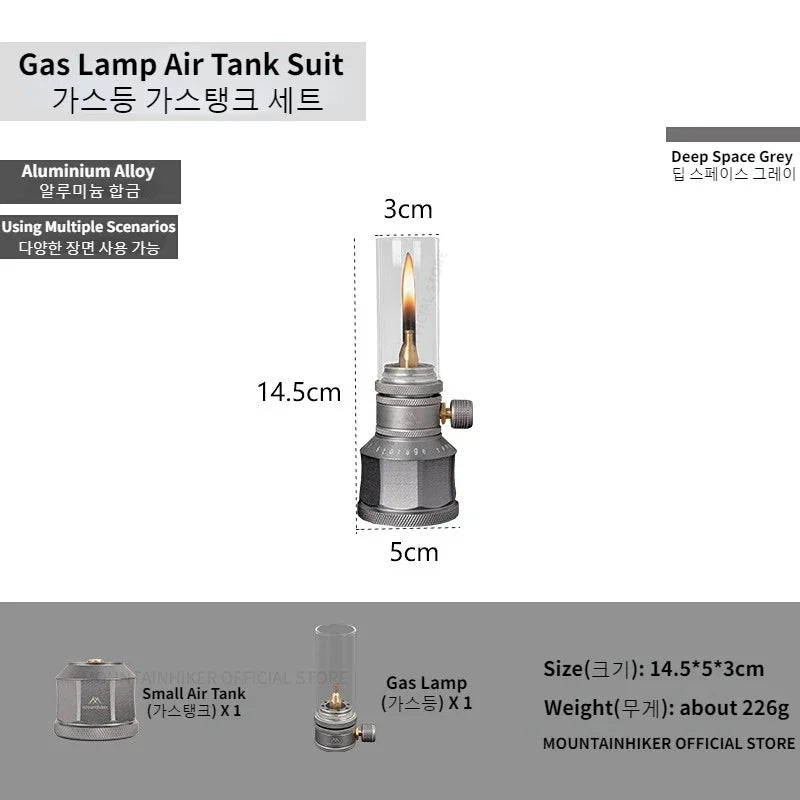 MOUNTAINHIKER Outdoor Gas Light Set: Retro-Style Ambience for Outdoor!