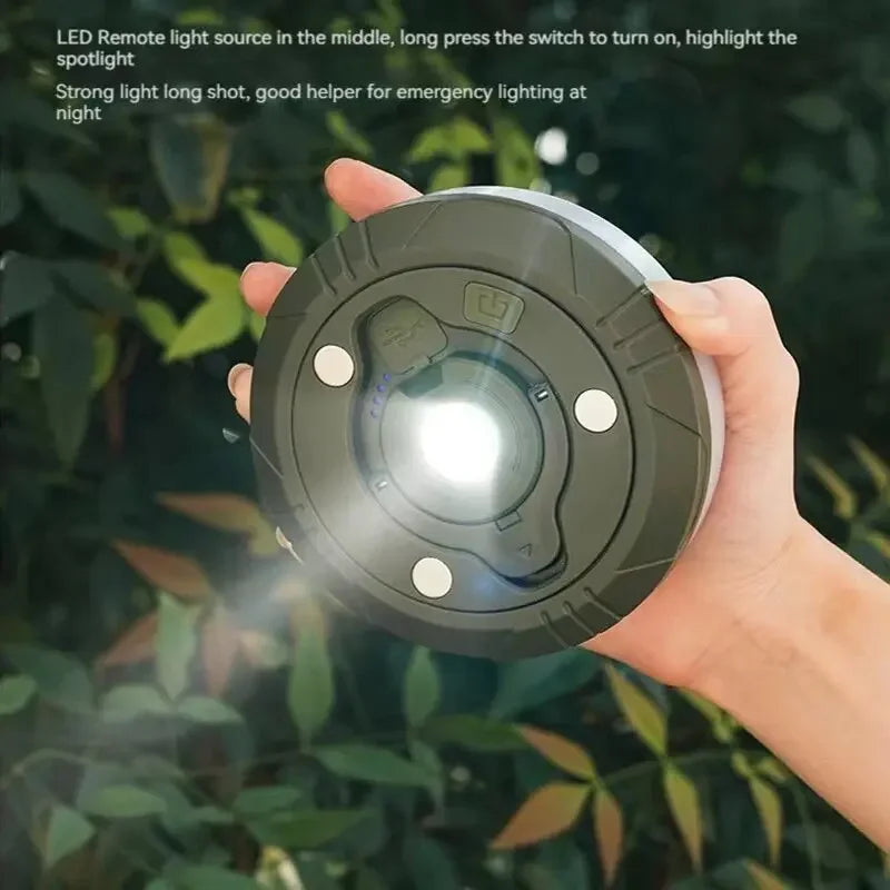 ๐ Tent String Lights with Power Bank | 2000mAh Rechargeable, Waterproof, Magnetic Mount โ Military Green