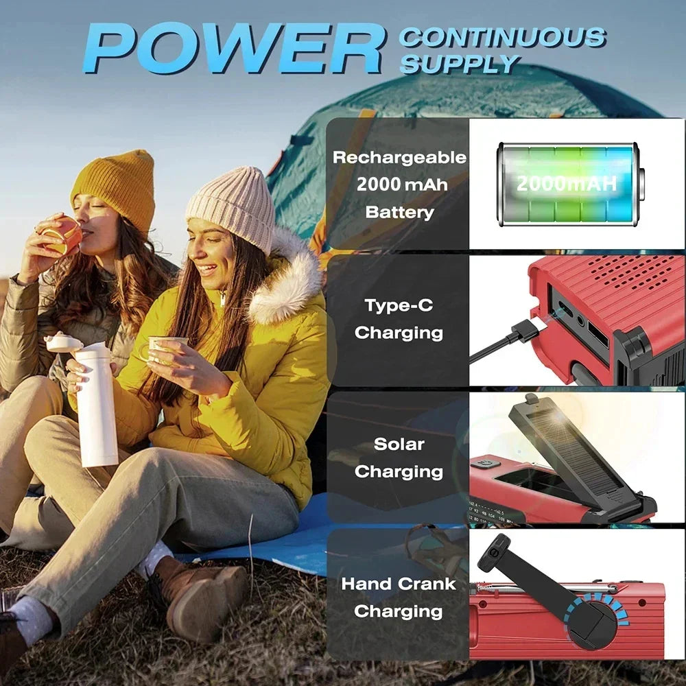 Portable Emergency Radio & LED Light: Your Ultimate Off-Grid Companion