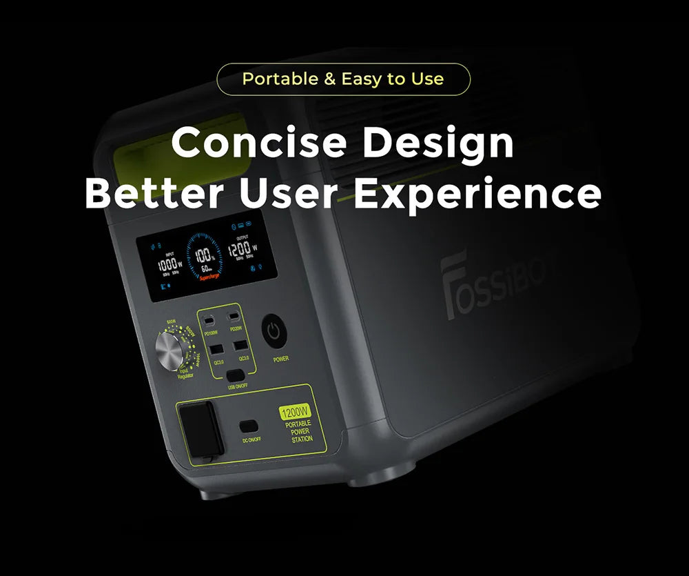 FOSSiBOT F1200 Portable Power Station – Smart Power for Modern Adventures