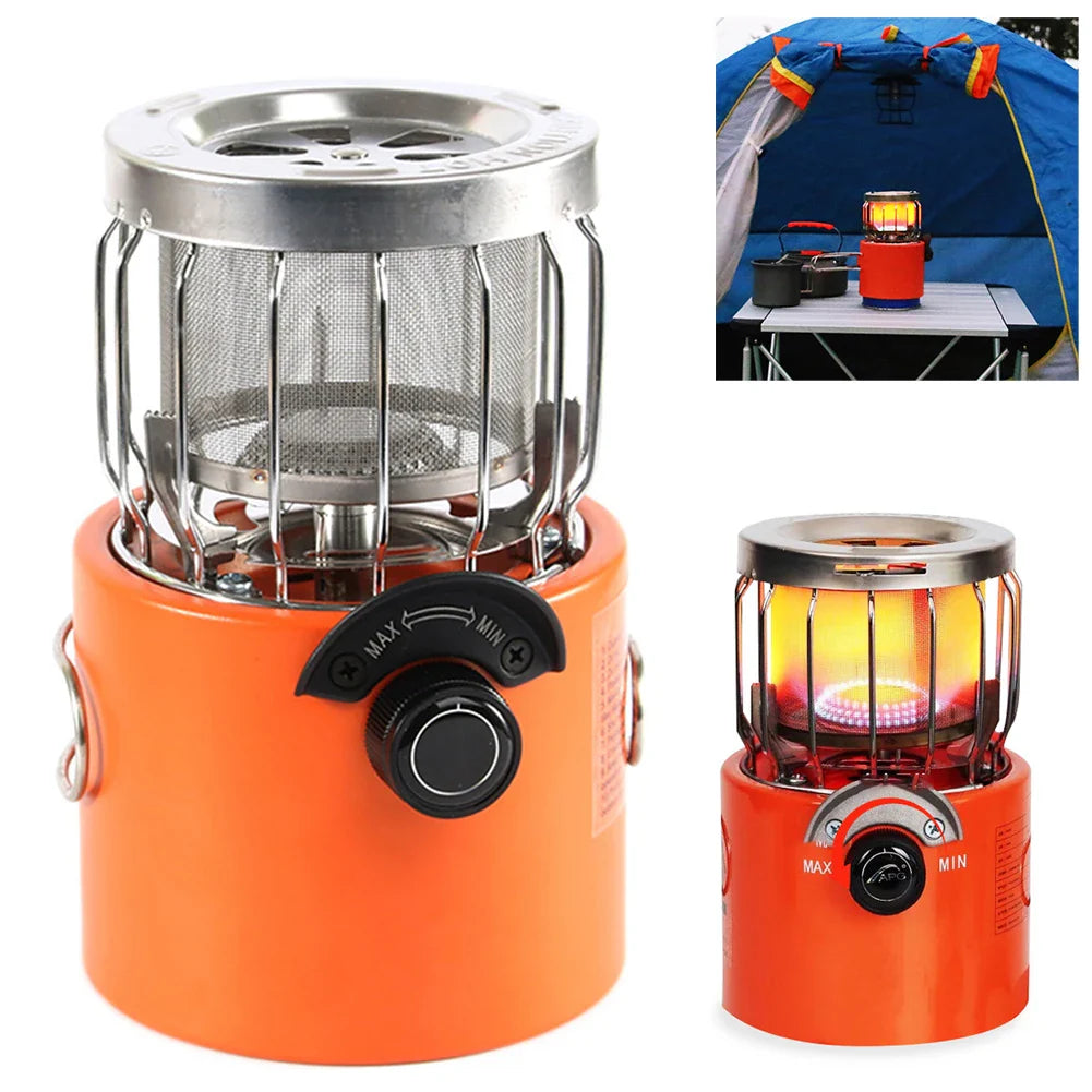 2 in 1 Camping Stove & Gas Heater: Outdoor Multi-Function Appliance!