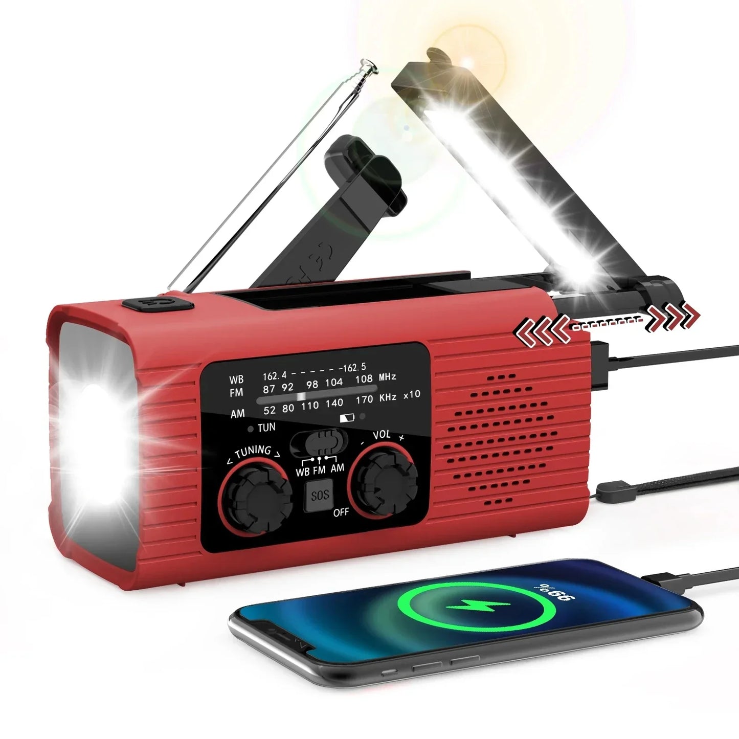 Portable Emergency Radio & LED Light: Your Ultimate Off-Grid Companion