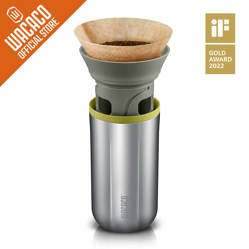 WACACO Cuppamoka – Portable Pour-Over Coffee Maker with Thermo Mug