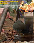 New Camping Wood Burn Stoves Folding Pocket Stove Lightweight Portable Stainless Steel Rocket Stove Backpacking Cooking Picnic