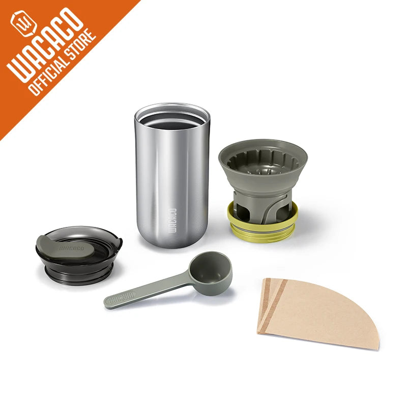 WACACO Cuppamoka – Portable Pour-Over Coffee Maker with Thermo Mug