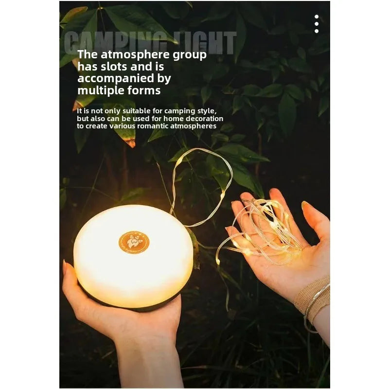 Outdoor Light String, Camping Light, Tent Light, Retractable Light String, Outdoor Multifunctional Camping Light String