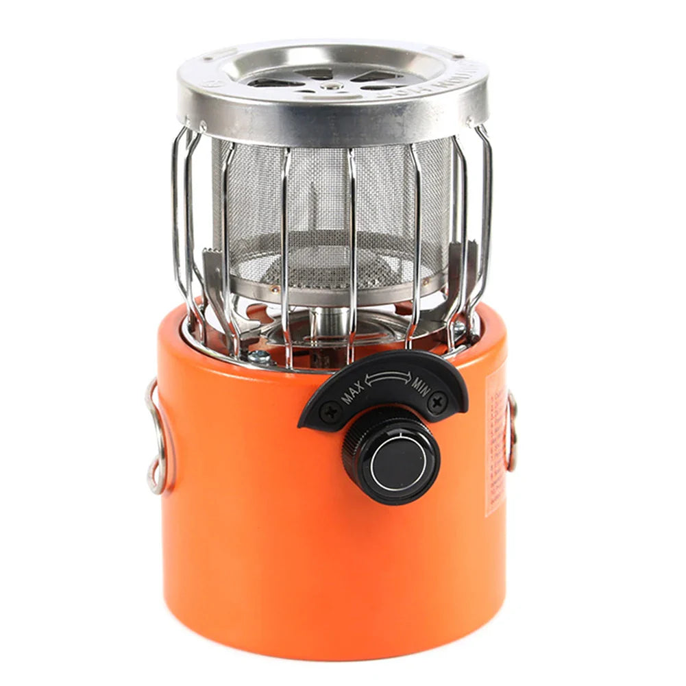 2 in 1 Camping Stove & Gas Heater: Outdoor Multi-Function Appliance!