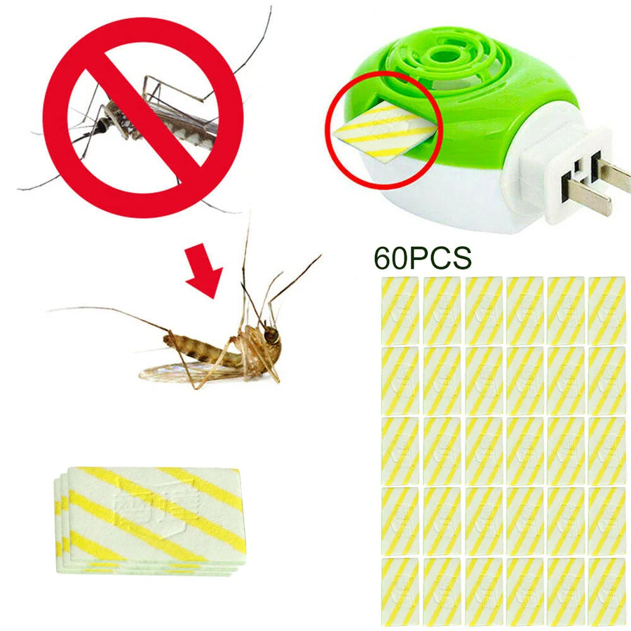 60 pcs Mosquito Repellent Tablet Insect Anti Mosquito Pest Repeller No Toxic Pest Reject Insect Killer Home Use