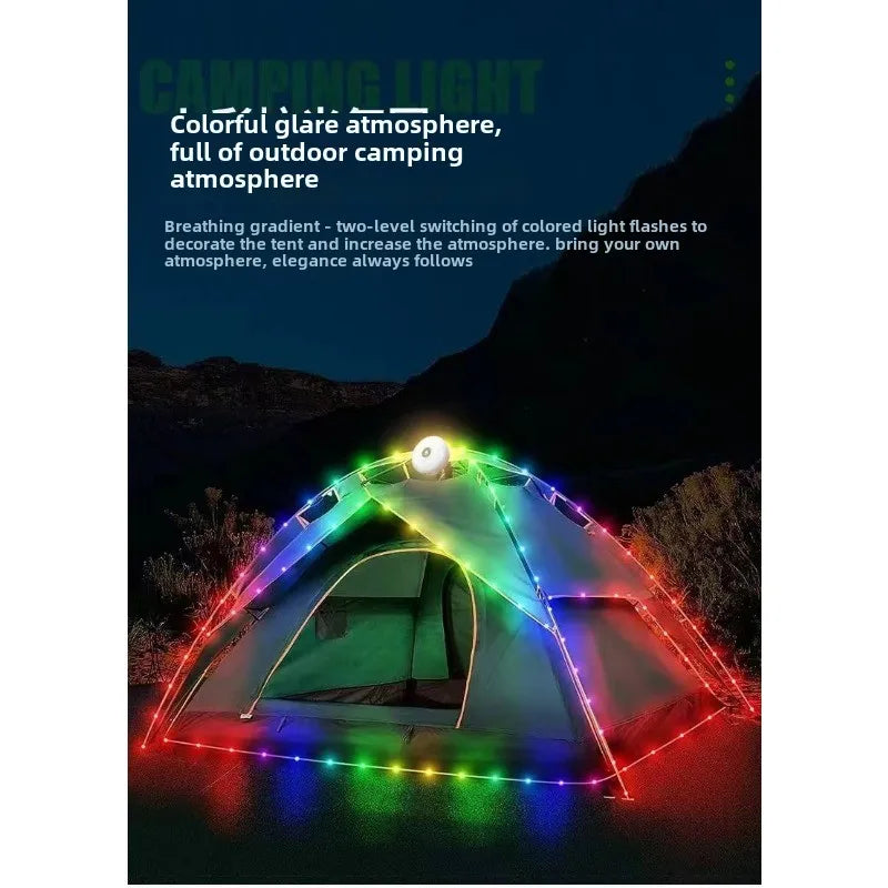 Outdoor Light String, Camping Light, Tent Light, Retractable Light String, Outdoor Multifunctional Camping Light String