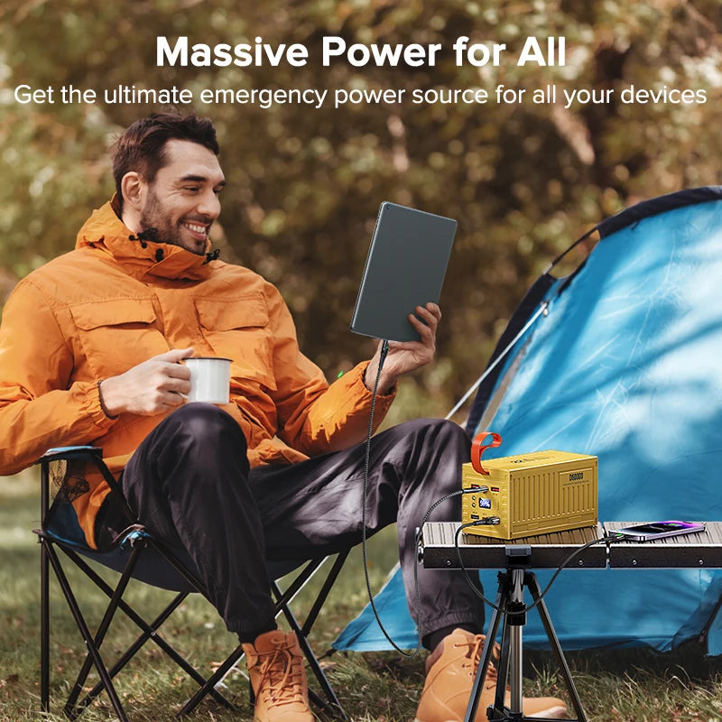 Stay Powered Anywhere: QOOVI 60000mAh Power Bank