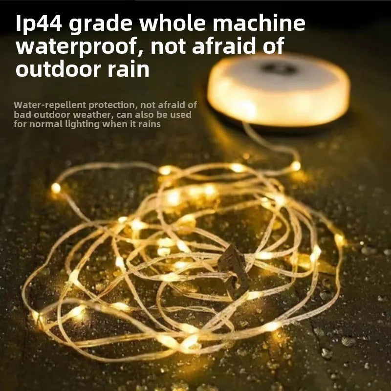 Outdoor Light String, Camping Light, Tent Light, Retractable Light String, Outdoor Multifunctional Camping Light String