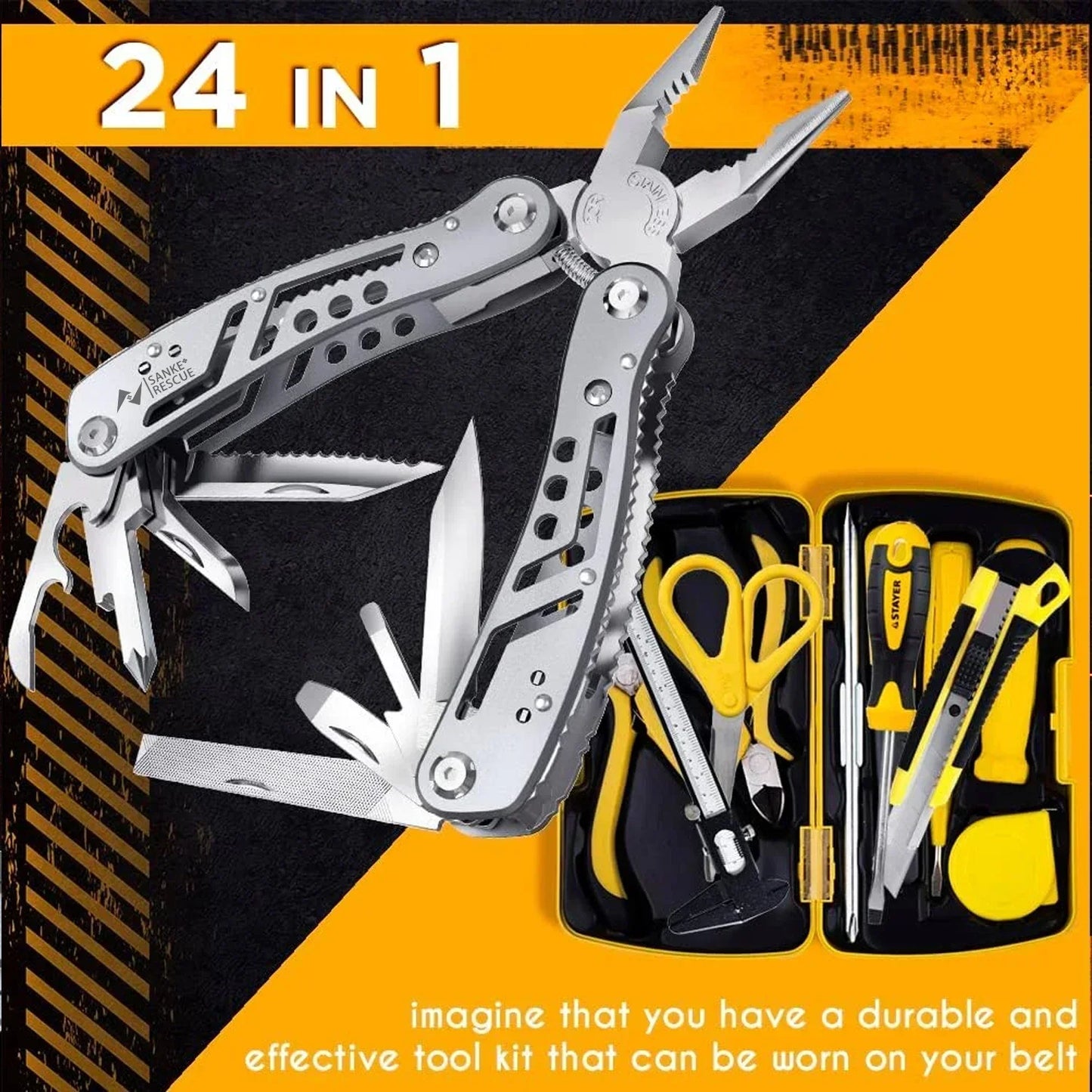 Multitool Pliers: For Survival Camping, Hunting, & Great Gift for Men!