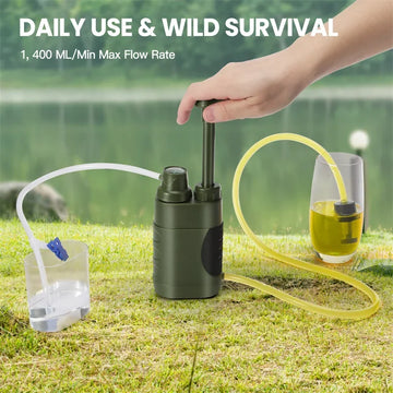 the Ultimate Water Purifier Pump! (3-Stage Water Filter 0.01 Micron Emergency Portable Water Filtered for Hiking Survival Gear Camping)