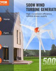 VEVOR Wind Turbine Generator 12V 500W/800W Wind Turbine Kit Wind Power Generator with MPPT Controller Suitable for Home Farm RVs