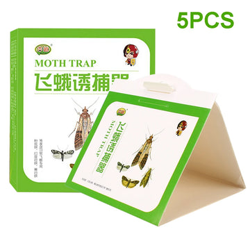 Moth pheromone Trap 5pcs Sticky Glue Trap Clothes Pantry Food Moths Pheromone Killer Pest Reject Fly Insects