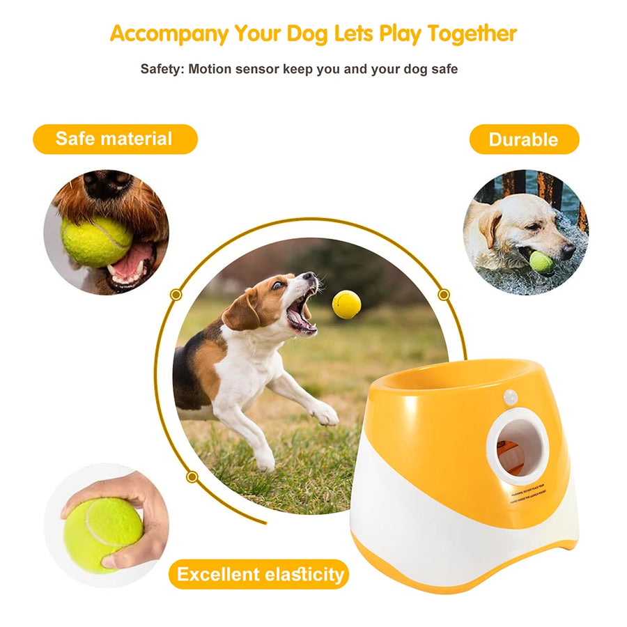 Ball Launcher Toy For Dogs Pet Products Dog Toys Keep Healthy Automatic Throw Pet 3 Distances Settings For Indoor Outdoor play