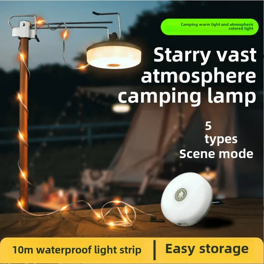 Outdoor Light String, Camping Light, Tent Light, Retractable Light String, Outdoor Multifunctional Camping Light String
