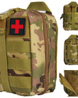 Military IFAK Trauma Survival  Kit First Aid Medical Pouch Emergency Survival Gear and Equipment with Molle Car Travel Hiking