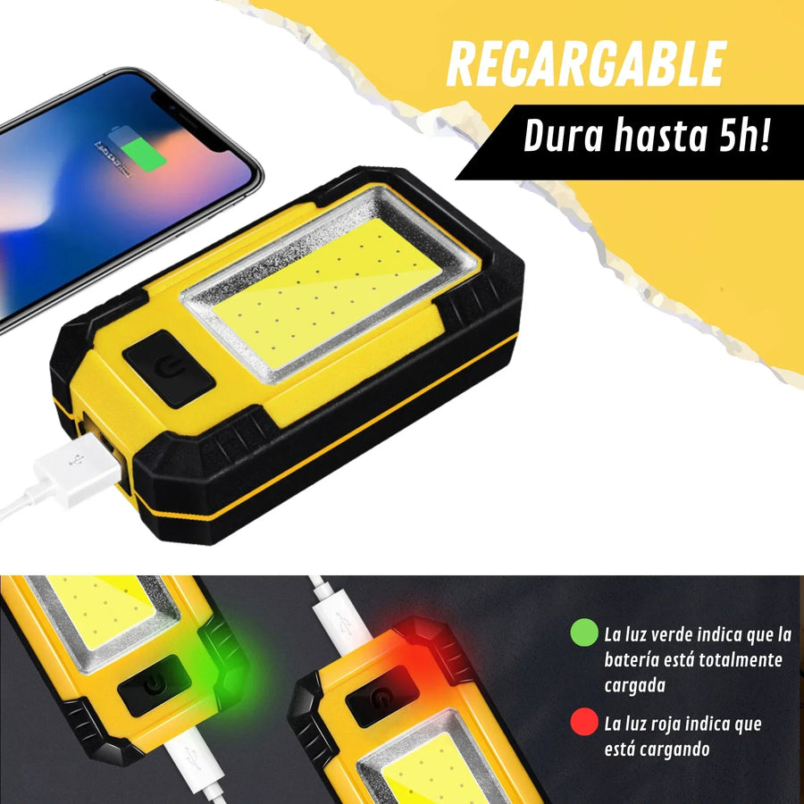 4000MaH Rechargeable Work Light 30W Super Bright COB Flashlight With Magnetic Portable Outdoor Power Bank Camping Emergency Lamp