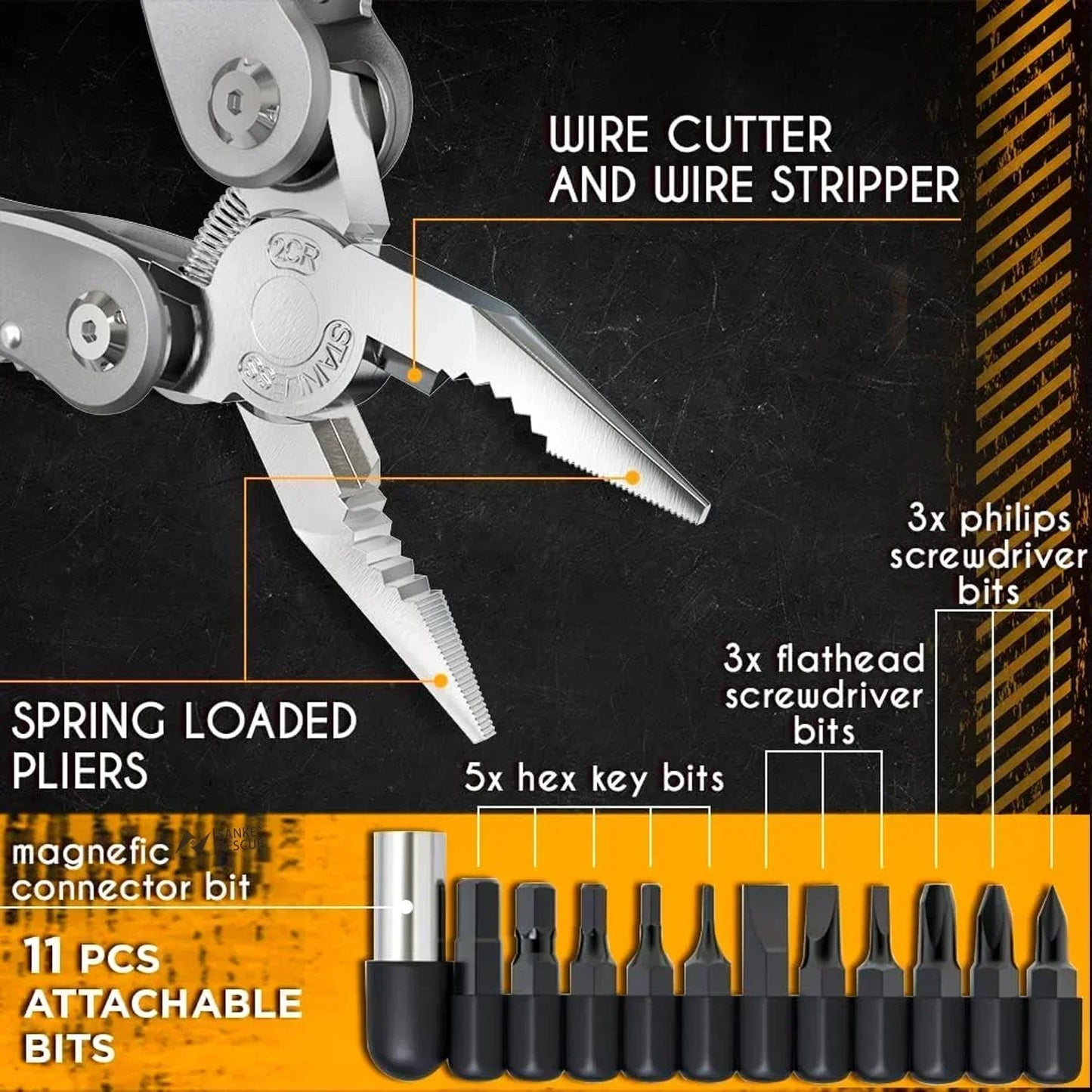 Multitool Pliers: For Survival Camping, Hunting, & Great Gift for Men!
