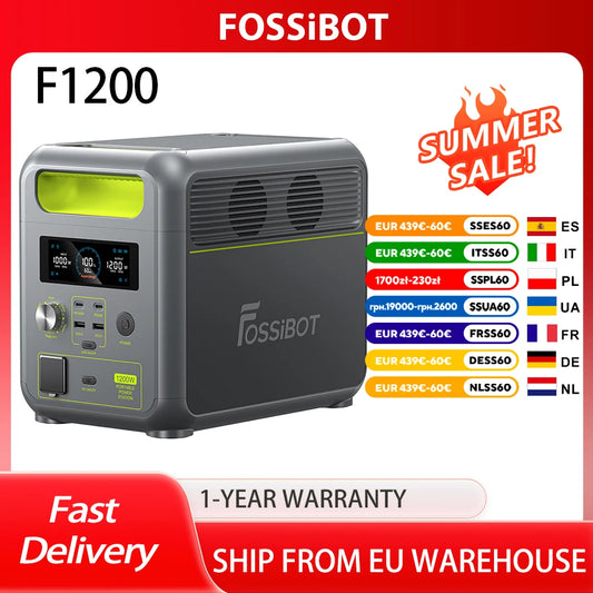FOSSiBOT F1200 Portable Power Station – Smart Power for Modern Adventures