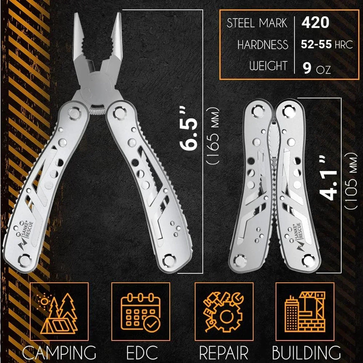 Multitool Pliers: For Survival Camping, Hunting, & Great Gift for Men!