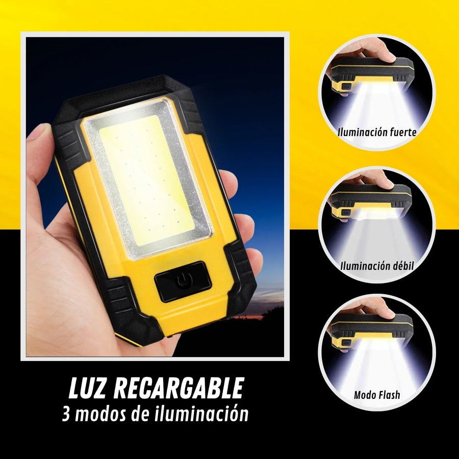 4000MaH Rechargeable Work Light 30W Super Bright COB Flashlight With Magnetic Portable Outdoor Power Bank Camping Emergency Lamp