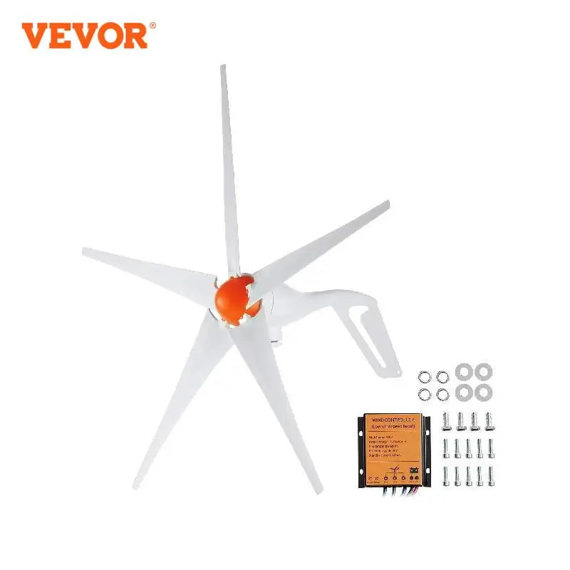 VEVOR Wind Turbine Generator 12V 500W/800W Wind Turbine Kit Wind Power Generator with MPPT Controller Suitable for Home Farm RVs