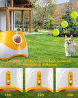 Ball Launcher Toy For Dogs Pet Products Dog Toys Keep Healthy Automatic Throw Pet 3 Distances Settings For Indoor Outdoor play